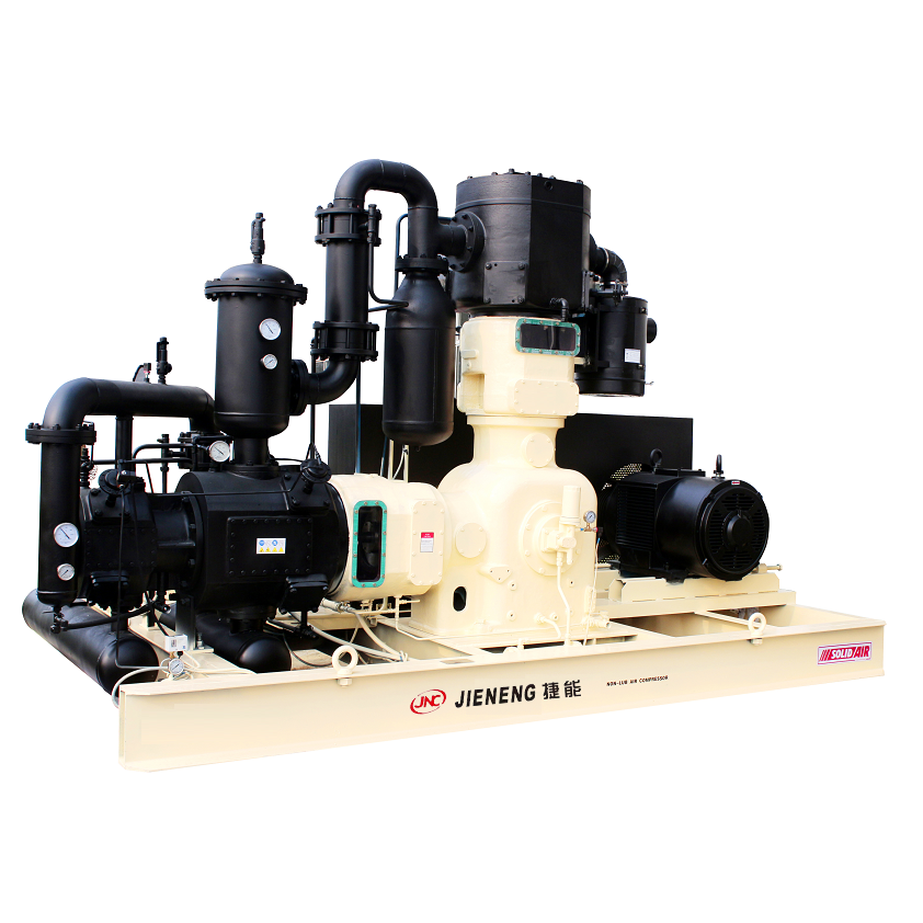 40bar水冷L型無油活塞式中高壓空壓機
